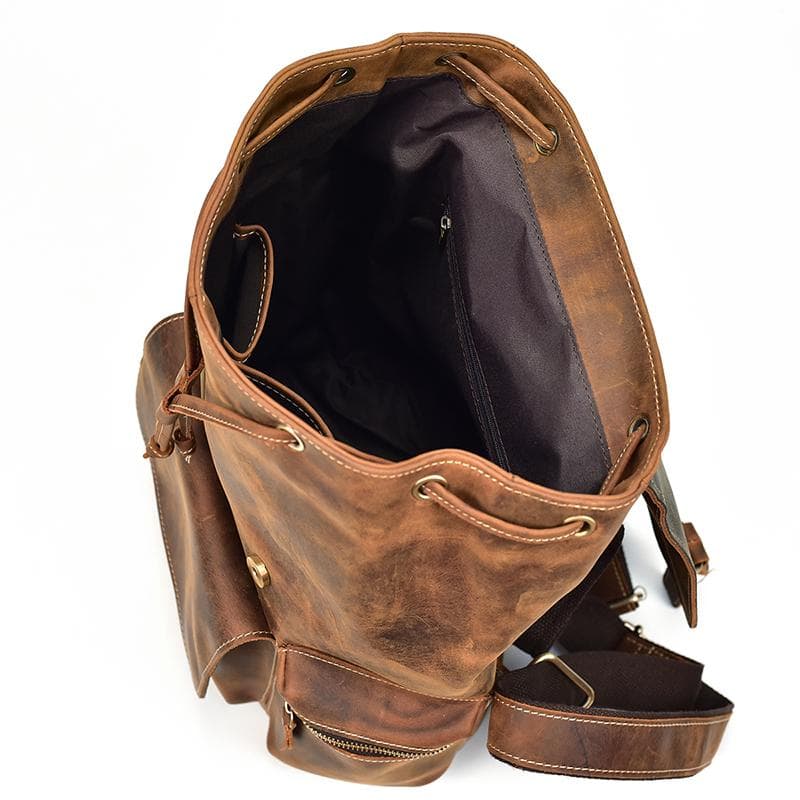 Chic Vintage Leather Harlem Backpack - Timeless Style for Every Adventure