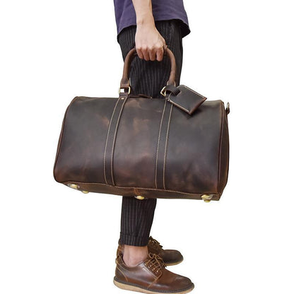 Elevate Your Weekend Getaway with the Brighton Handcrafted Leather Duffle Bag