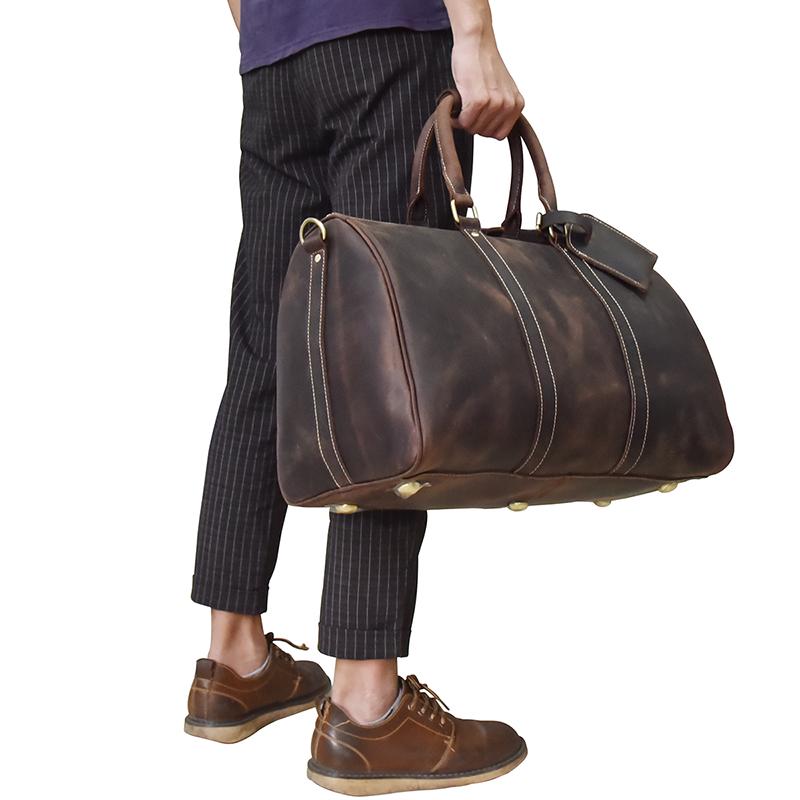 Elevate Your Weekend Getaway with the Brighton Handcrafted Leather Duffle Bag