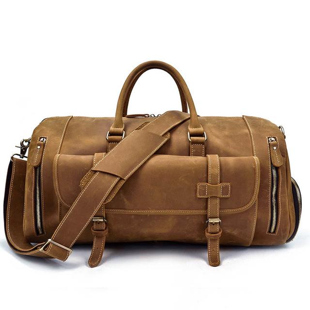 Elevate Your Travel Style with the Artisan Crafted Bedford Weekender Leather Duffle Bag