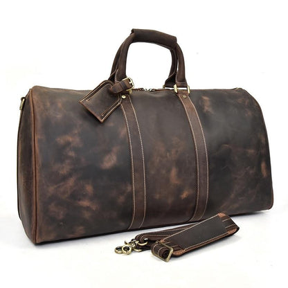 Elevate Your Weekend Getaway with the Brighton Handcrafted Leather Duffle Bag