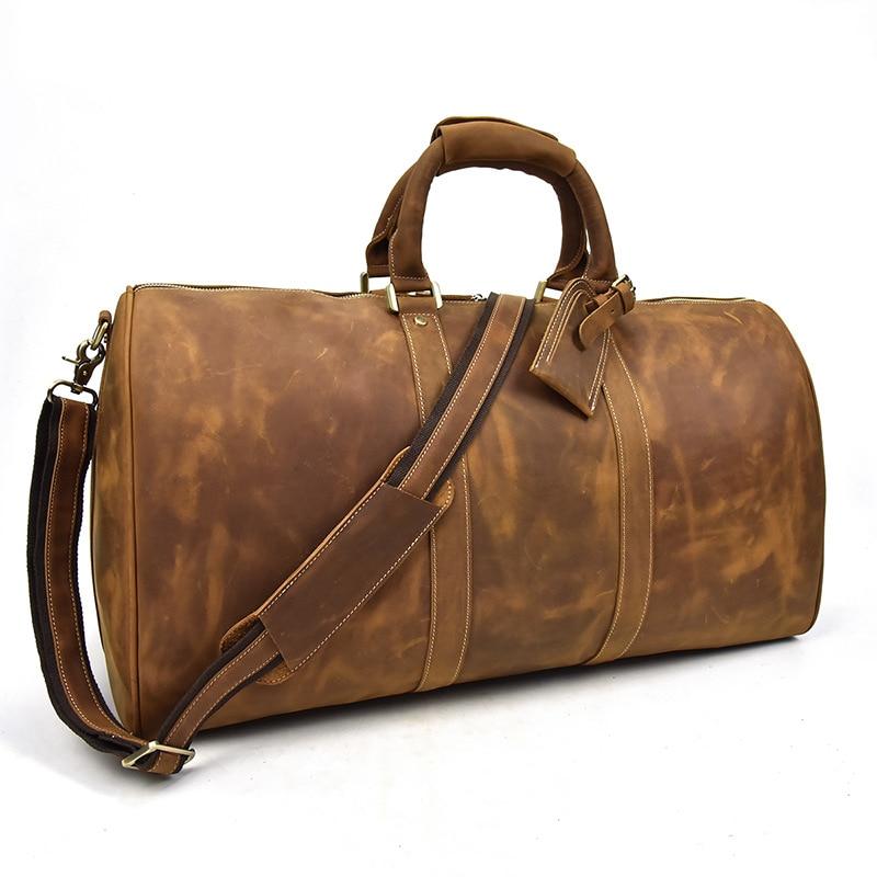 Elevate Your Weekend Getaway with the Brighton Handcrafted Leather Duffle Bag