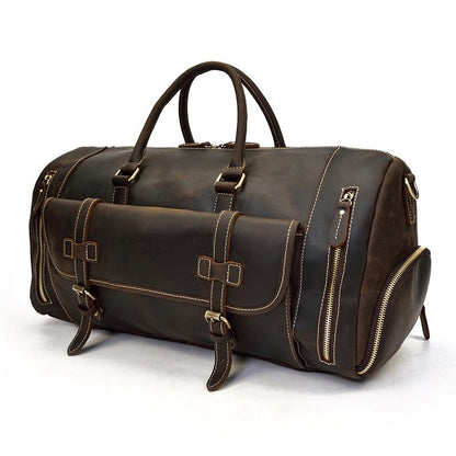 Elevate Your Travel Style with the Artisan Crafted Bedford Weekender Leather Duffle Bag