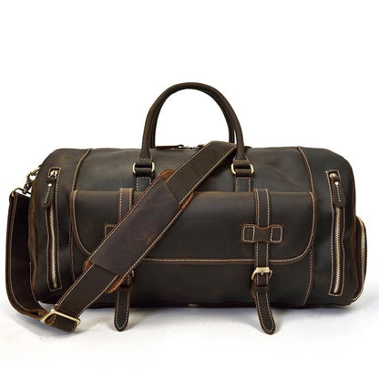 Elevate Your Travel Style with the Artisan Crafted Bedford Weekender Leather Duffle Bag