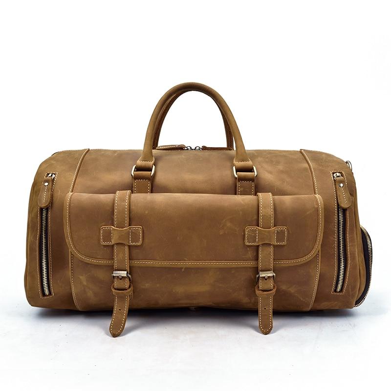 Elevate Your Travel Style with the Artisan Crafted Bedford Weekender Leather Duffle Bag