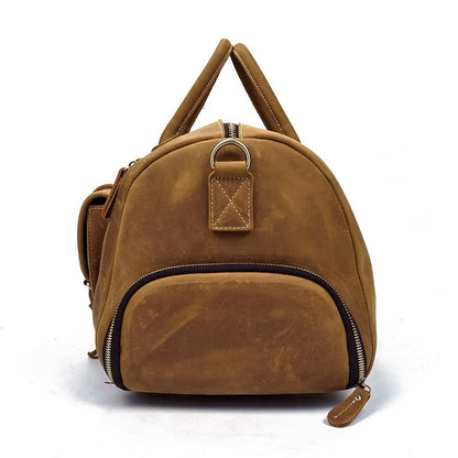 Elevate Your Travel Style with the Artisan Crafted Bedford Weekender Leather Duffle Bag