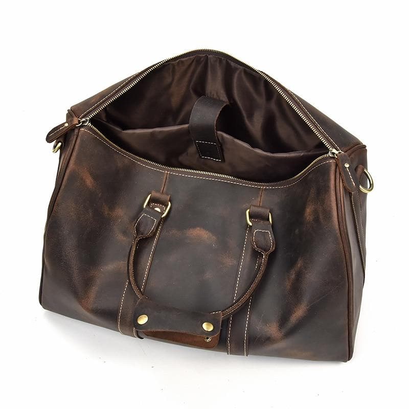 Discover the Bronx Weekender: Chic Small Leather Duffle Bag for Stylish Escapes