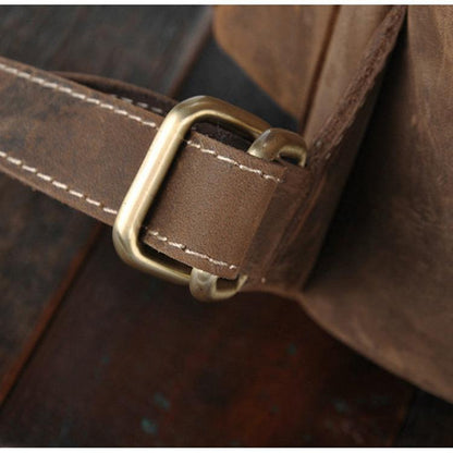 Elevate Your Adventure with the Rockland Leather Rucksack - Crafted from Genuine Leather!