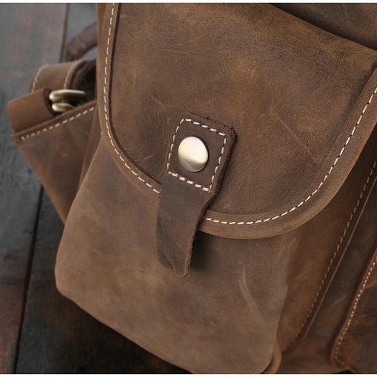 Elevate Your Adventure with the Rockland Leather Rucksack - Crafted from Genuine Leather!