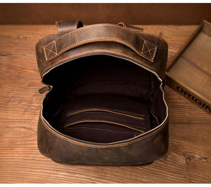 The Varick Vintage Leather Backpack | Chic Minimalist Design