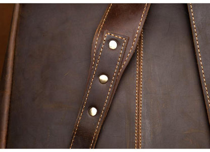 The Varick Vintage Leather Backpack | Chic Minimalist Design