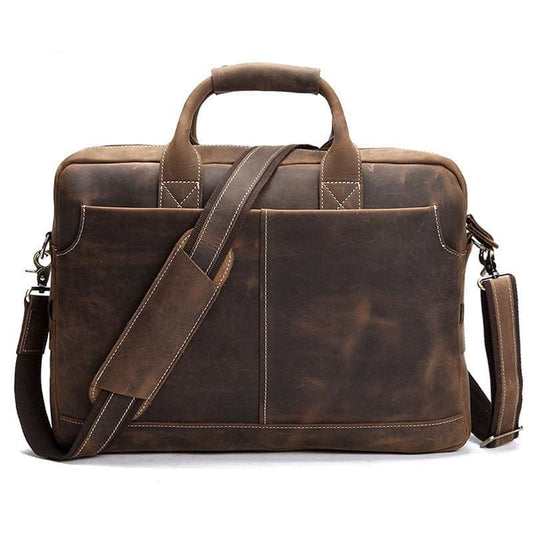 Elevate Your Style with the Weston Vintage Leather Messenger Briefcase