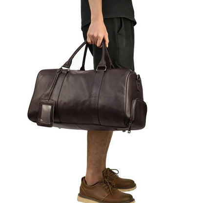 The Easton Weekender | Timeless Vintage Leather Duffle Bag for Stylish Getaways