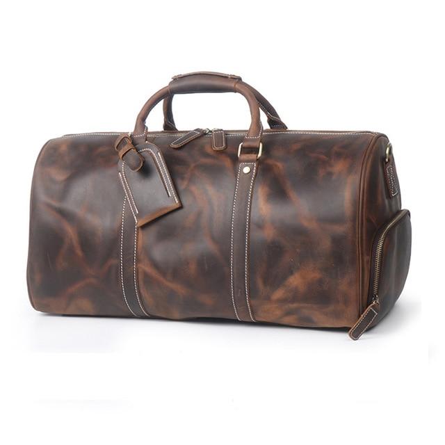 Luxurious Dyker Weekender | Spacious Leather Duffle for Your Adventures