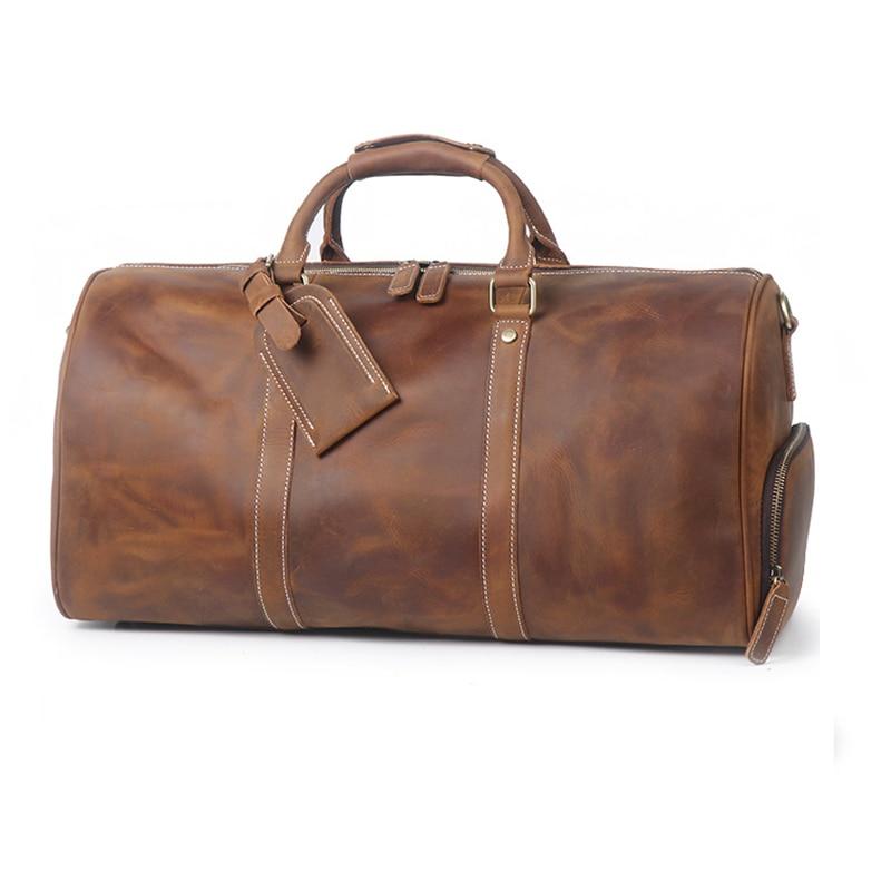 Luxurious Dyker Weekender | Spacious Leather Duffle for Your Adventures