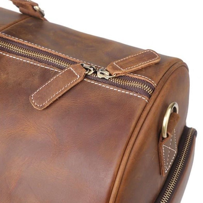 Luxurious Dyker Weekender | Spacious Leather Duffle for Your Adventures